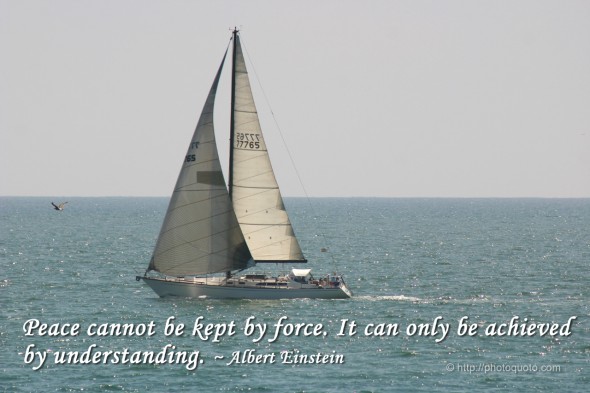 Peace cannot be kept by force. It can only be achieved by understanding. ~ Albert Einstein