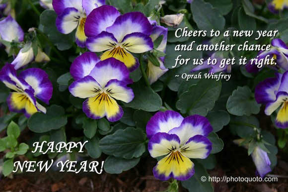 Cheers to a new year and another chance for us to get it right. ~ Oprah Winfrey 