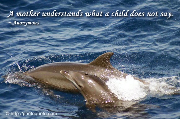 A mother understands what a child does not say. ~  Anonymous